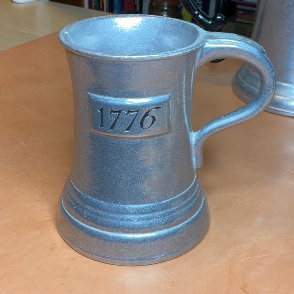 VINTAGE Wilton Columbia PA 1776 Pewter Tankard Stein Mug, 12 oz.